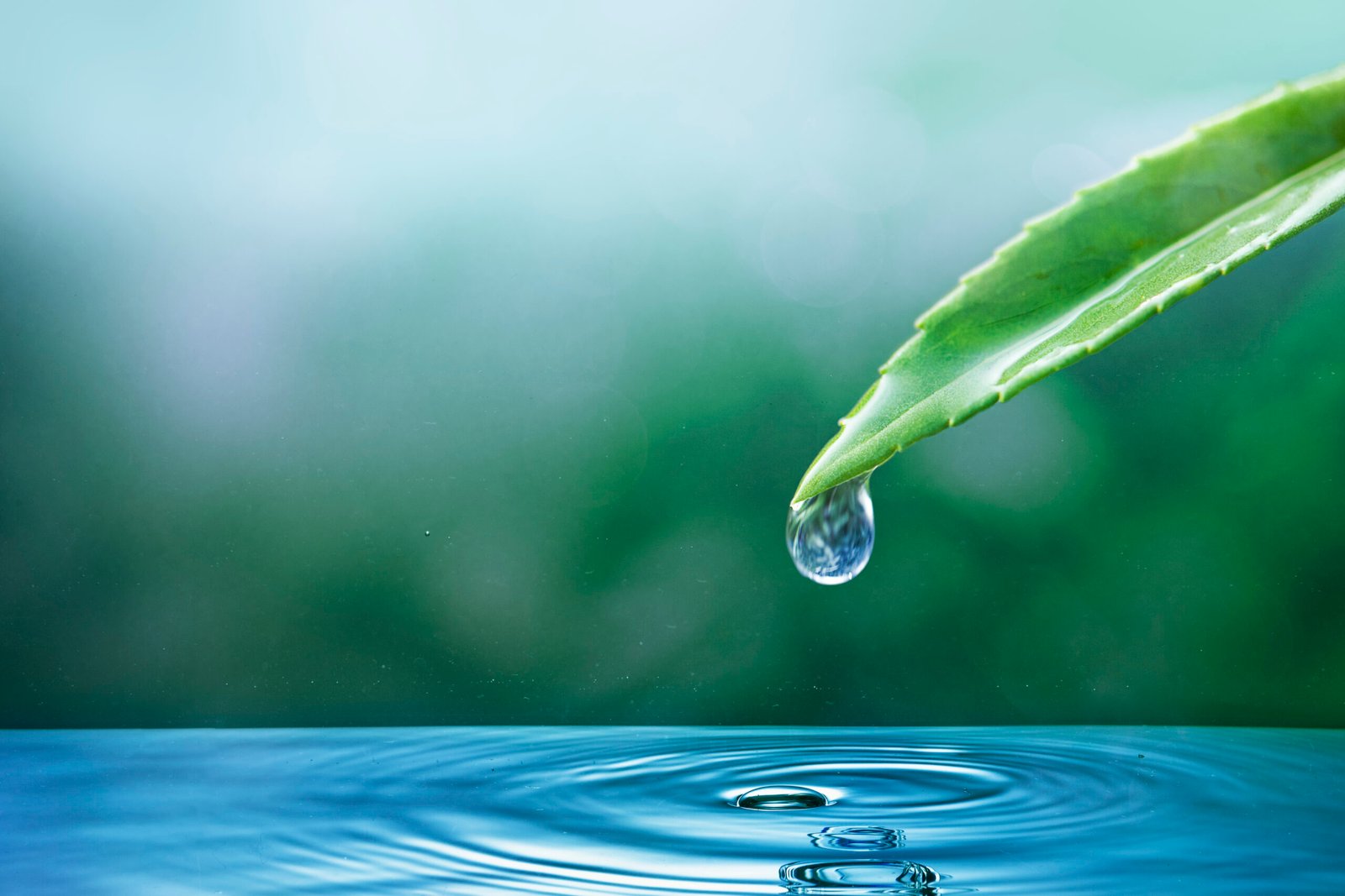 Ecosystem water drop nature background for earth day campaign